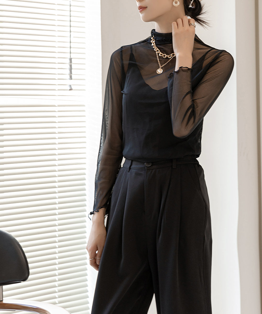 メゾンドラティール maison de LATIR 重ね着用アイテムインナーウェアー シアー素材 （ホワイト） ホワイト