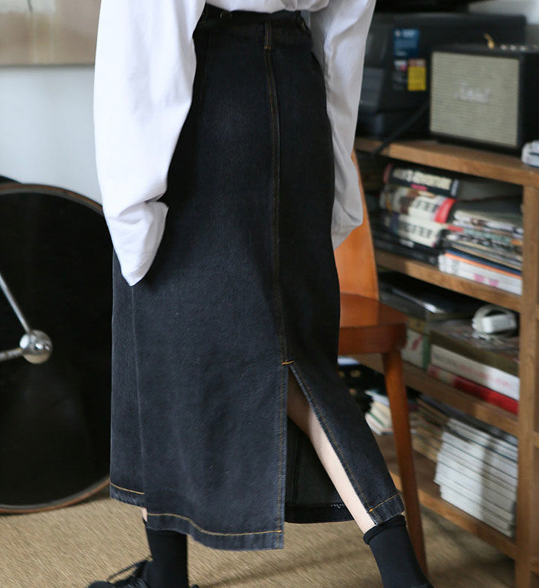 メゾンドラティール maison de LATIR 繝エ繧」繝ウ繝?繝シ繧ク諢溘?ョ縺ゅk繝?繝九Β繝ュ繝ウ繧ー繧ケ繧ォ繝シ繝遺? （繝悶Λ繝?繧ッ） ブラック