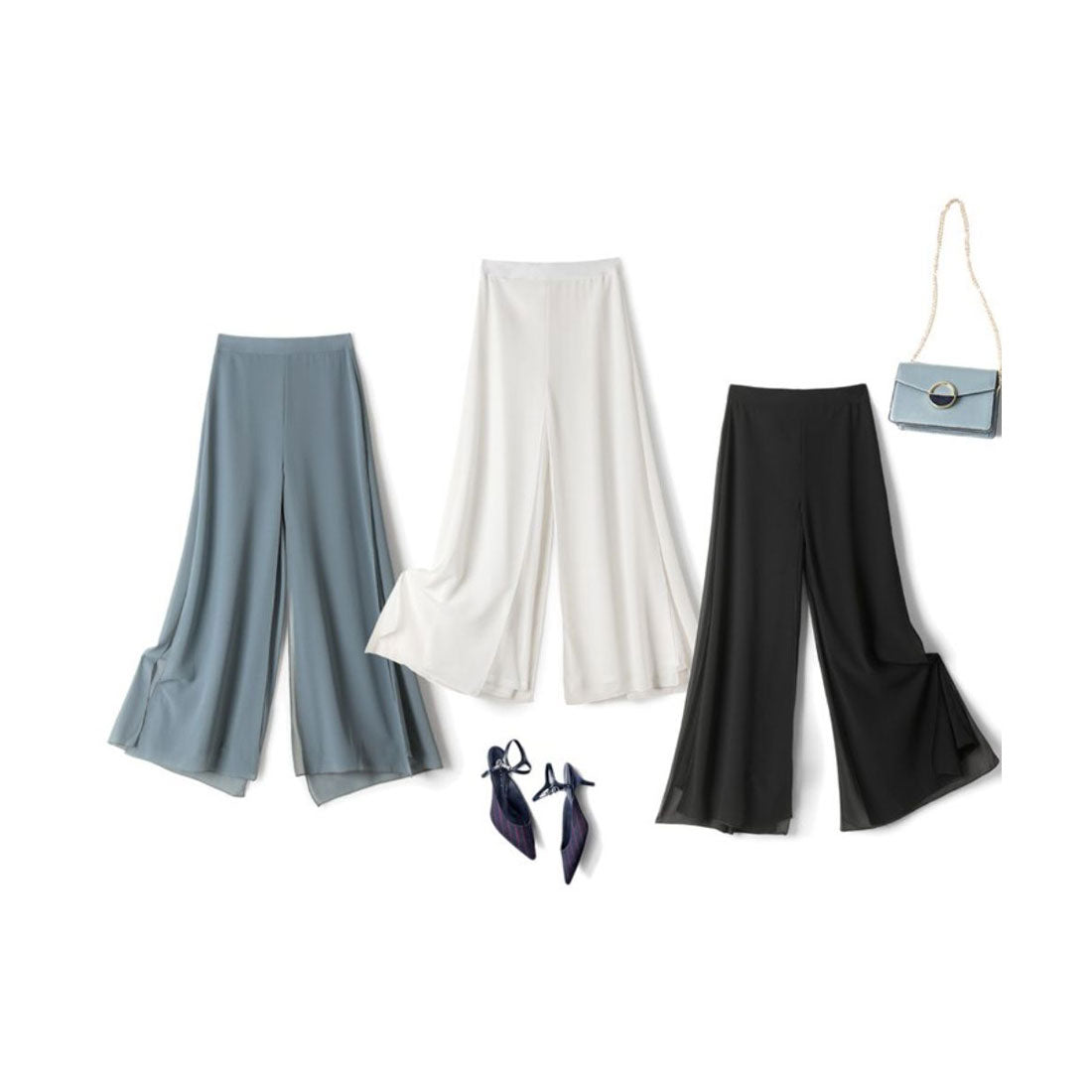 Maison de LATIR Draped wide pants Easy pants