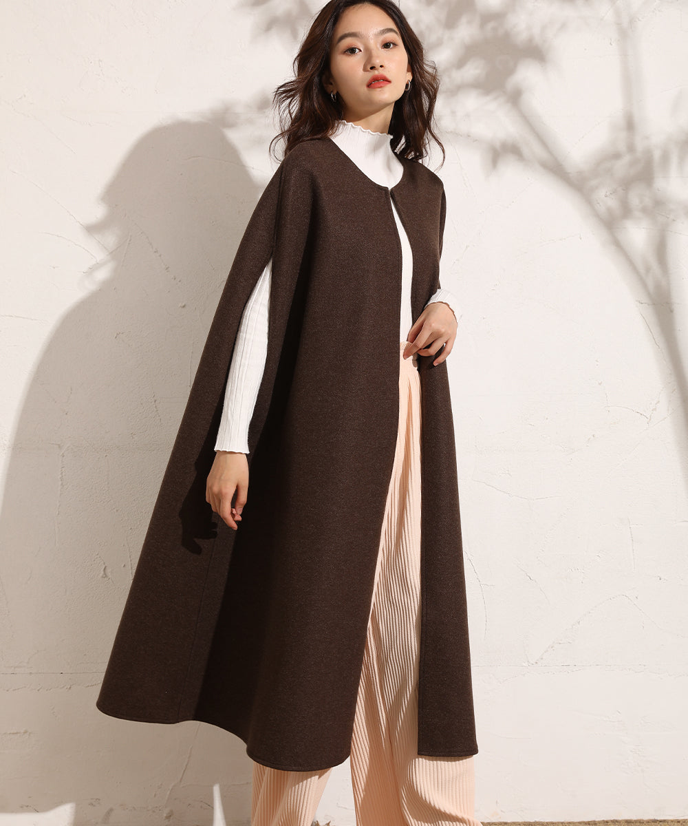 メゾンドラティール maison de LATIR ノースリーブミドル丈コート ベスト・ジレ （ブラウン） ブラウン