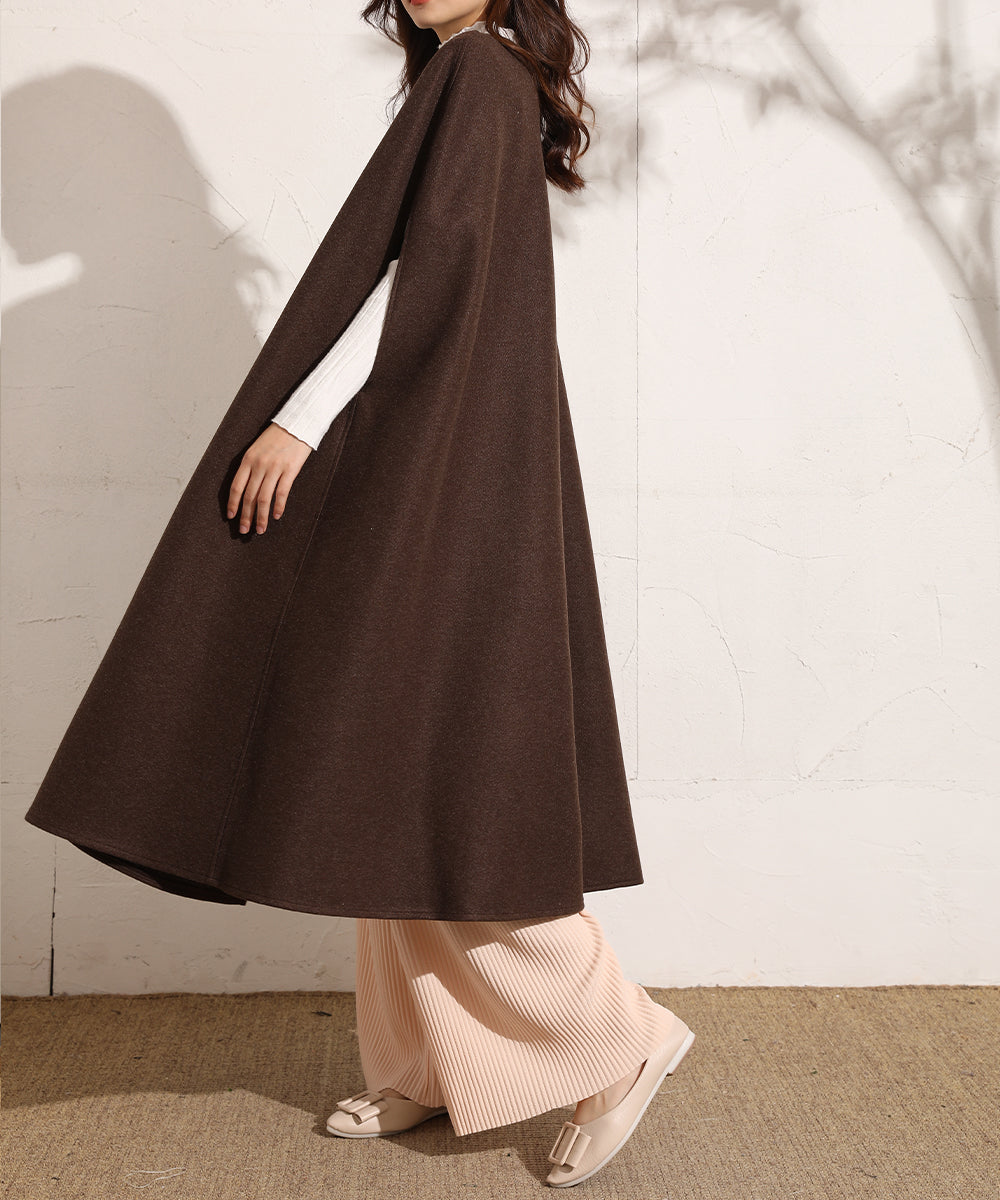 メゾンドラティール maison de LATIR ノースリーブミドル丈コート ベスト・ジレ （ブラウン） ブラウン