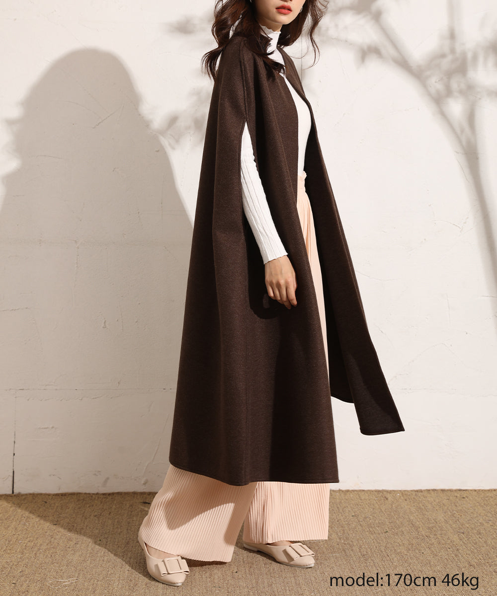 メゾンドラティール maison de LATIR ノースリーブミドル丈コート ベスト・ジレ （ブラウン） ブラウン