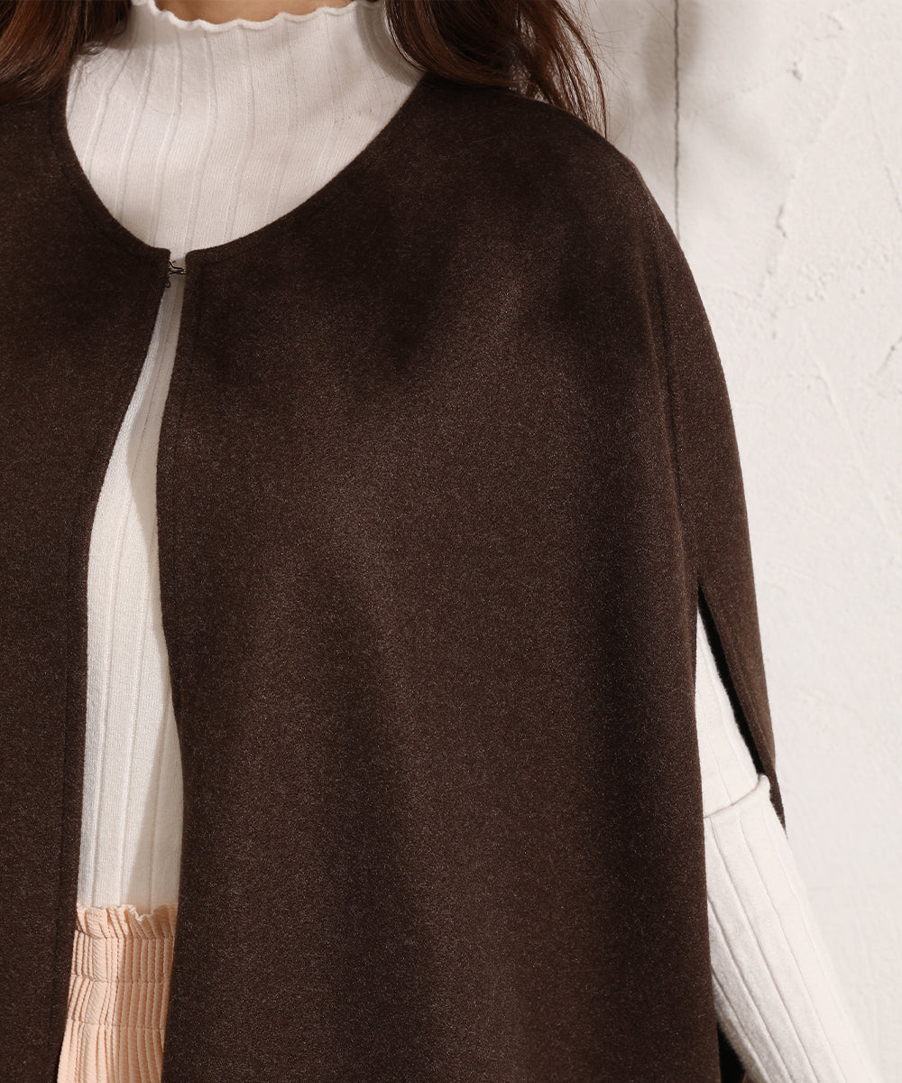 メゾンドラティール maison de LATIR ノースリーブミドル丈コート ベスト・ジレ （ブラウン） ブラウン