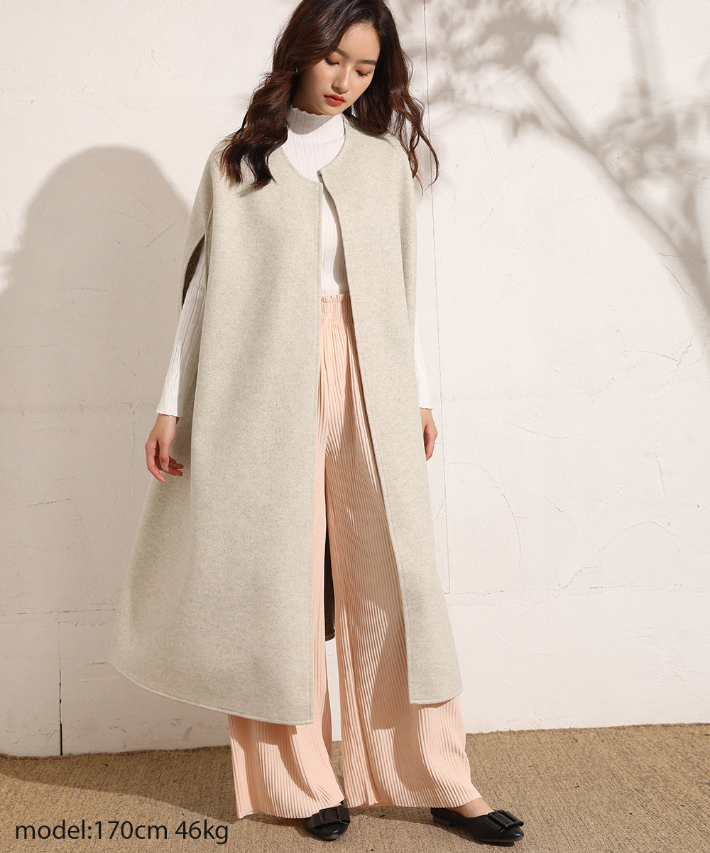 メゾンドラティール maison de LATIR ノースリーブミドル丈コート ベスト・ジレ （ブラウン） ブラウン