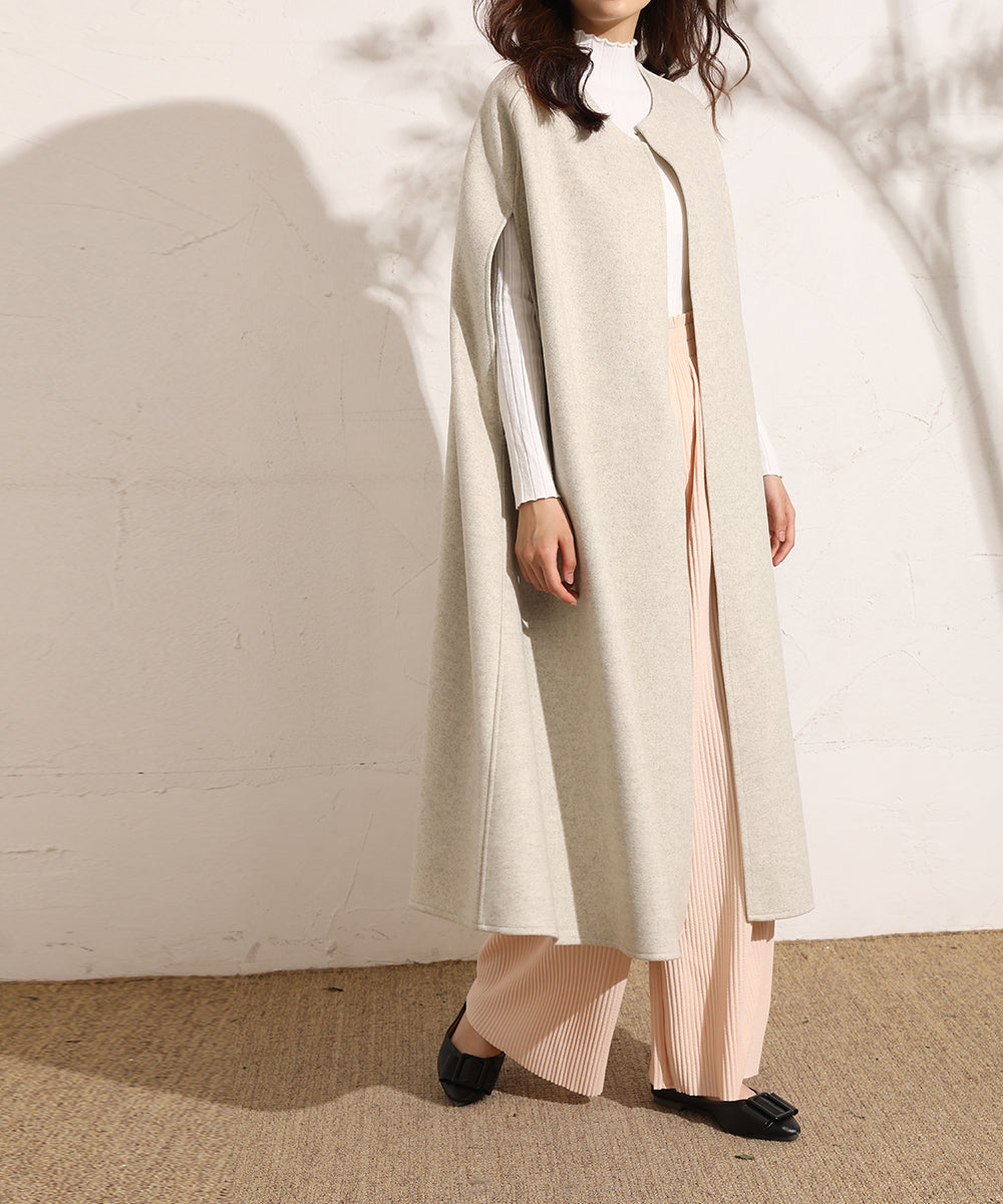 メゾンドラティール maison de LATIR ノースリーブミドル丈コート ベスト・ジレ （ブラウン） ブラウン