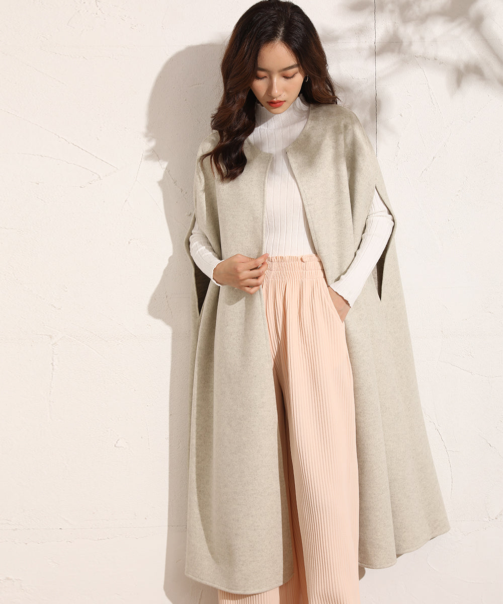 メゾンドラティール maison de LATIR ノースリーブミドル丈コート ベスト・ジレ （グレー） グレー