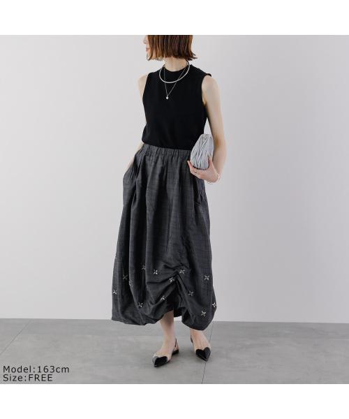 マリリンムーン MARILYN MOON MARILYN MOON SOI-MeME スカート 4251-110 ビーズ バルーン （15/CHARCOAL/グレー） 15/CHARCOAL/グレー