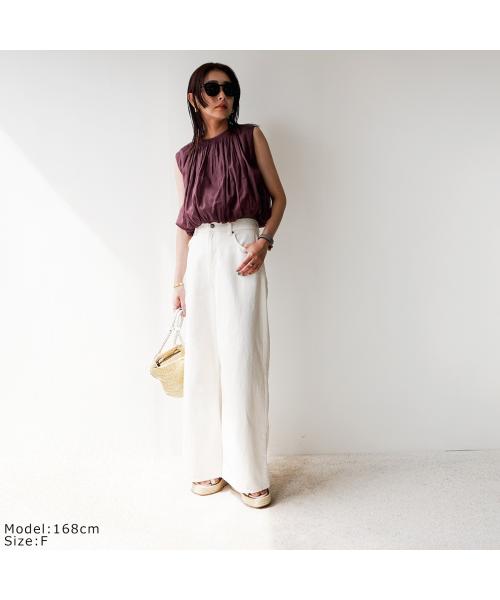 マリリンムーン MARILYN MOON MARILYN MOON ブラウス 4252-150 シアー コットン バルーン （45/BROWN） 45/BROWN