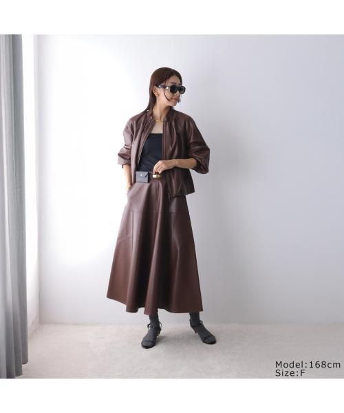 マリリンムーン MARILYN MOON MARILYN MOON ブルゾン soft eco-leather blouson 4253-127 （49/D-BROWN） 49/D-BROWN
