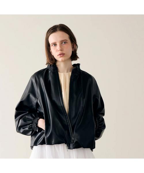 マリリンムーン MARILYN MOON MARILYN MOON ブルゾン soft eco-leather blouson 4253-127 （19/BLACK） 19/BLACK