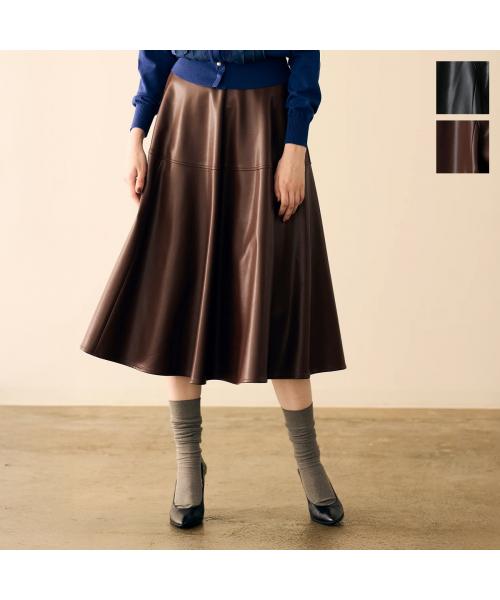 マリリンムーン MARILYN MOON MARILYN MOON スカート soft eco-leather circular skirt （49/D-BROWN） 49/D-BROWN