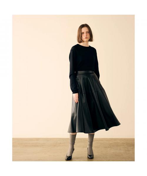 マリリンムーン MARILYN MOON MARILYN MOON スカート soft eco-leather circular skirt （49/D-BROWN） 49/D-BROWN