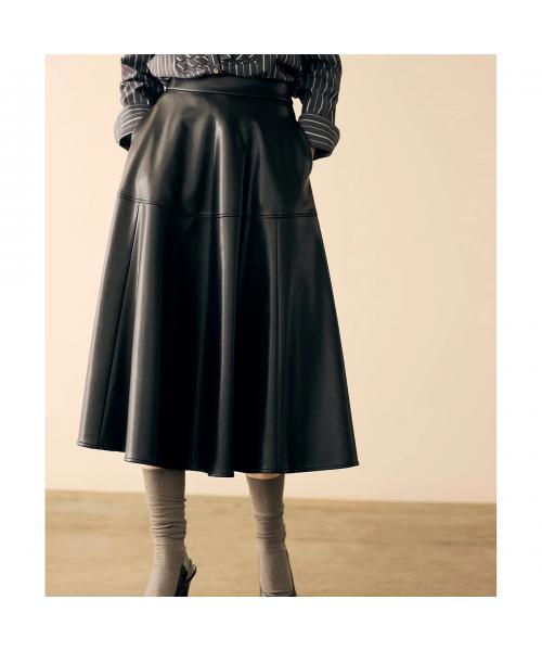 マリリンムーン MARILYN MOON MARILYN MOON スカート soft eco-leather circular skirt （49/D-BROWN） 49/D-BROWN