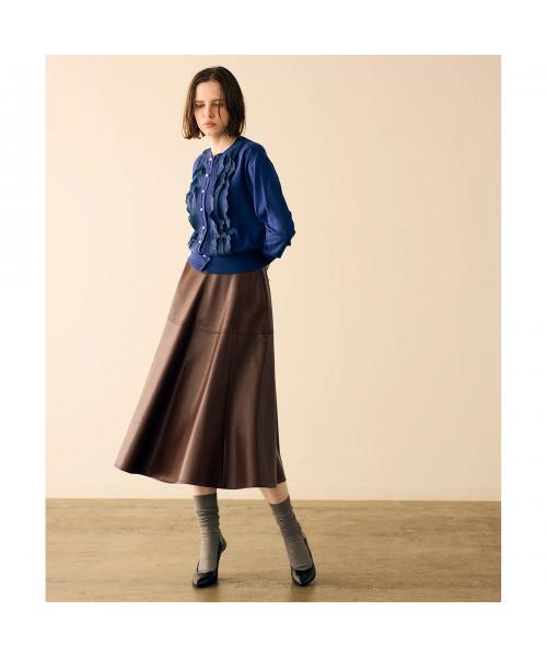 マリリンムーン MARILYN MOON MARILYN MOON スカート soft eco-leather circular skirt （49/D-BROWN） 49/D-BROWN