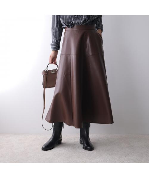 マリリンムーン MARILYN MOON MARILYN MOON スカート soft eco-leather circular skirt （49/D-BROWN） 49/D-BROWN