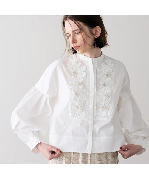 マリリンムーン MARILYN MOON MARILYN MOON SOI-MeME ブラウス code embroidery pearl blouse （06/O-WHITE） 06/O-WHITE