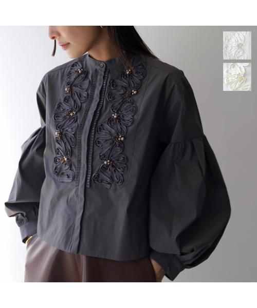 マリリンムーン MARILYN MOON MARILYN MOON SOI-MeME ブラウス code embroidery pearl blouse （06/O-WHITE） 06/O-WHITE