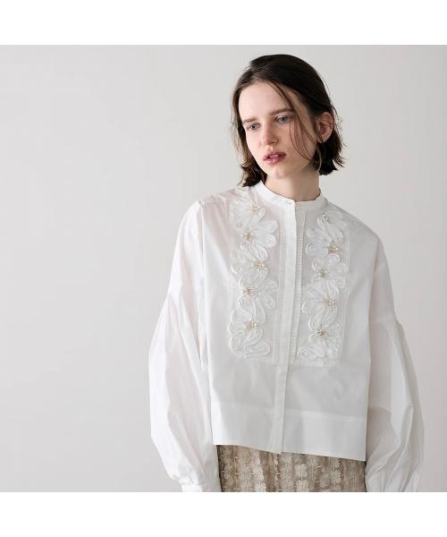 マリリンムーン MARILYN MOON MARILYN MOON SOI-MeME ブラウス code embroidery pearl blouse （06/O-WHITE） 06/O-WHITE