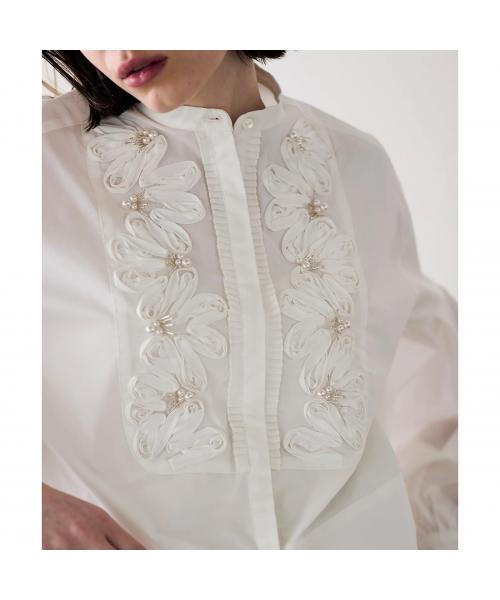 マリリンムーン MARILYN MOON MARILYN MOON SOI-MeME ブラウス code embroidery pearl blouse （06/O-WHITE） 06/O-WHITE