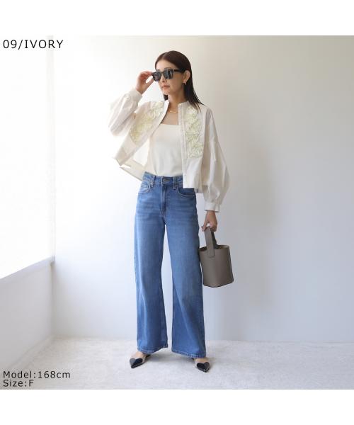 マリリンムーン MARILYN MOON MARILYN MOON SOI-MeME ブラウス code embroidery pearl blouse （06/O-WHITE） 06/O-WHITE