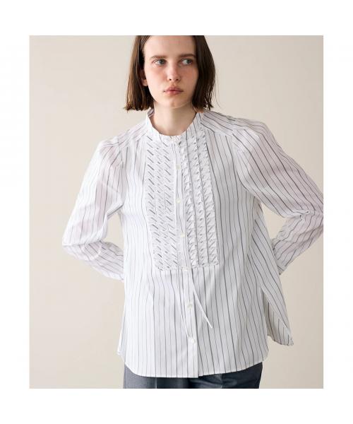 マリリンムーン MARILYN MOON MARILYN MOON ブラウス tuck frill strip blouse 4253-133 （05/WHITE） 05/WHITE