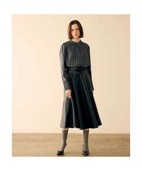 マリリンムーン MARILYN MOON MARILYN MOON ブラウス tuck frill strip blouse 4253-133 （05/WHITE） 05/WHITE