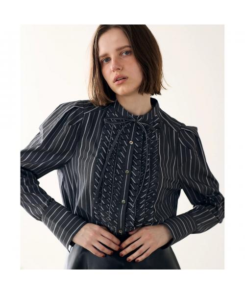 マリリンムーン MARILYN MOON MARILYN MOON ブラウス tuck frill strip blouse 4253-133 （05/WHITE） 05/WHITE