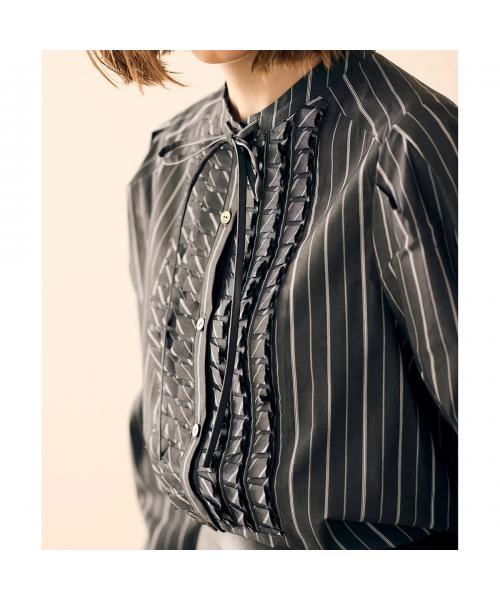 マリリンムーン MARILYN MOON MARILYN MOON ブラウス tuck frill strip blouse 4253-133 （05/WHITE） 05/WHITE