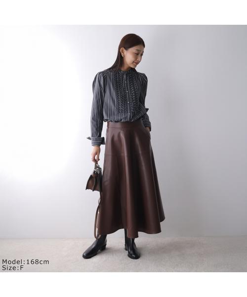 マリリンムーン MARILYN MOON MARILYN MOON ブラウス tuck frill strip blouse 4253-133 （05/WHITE） 05/WHITE