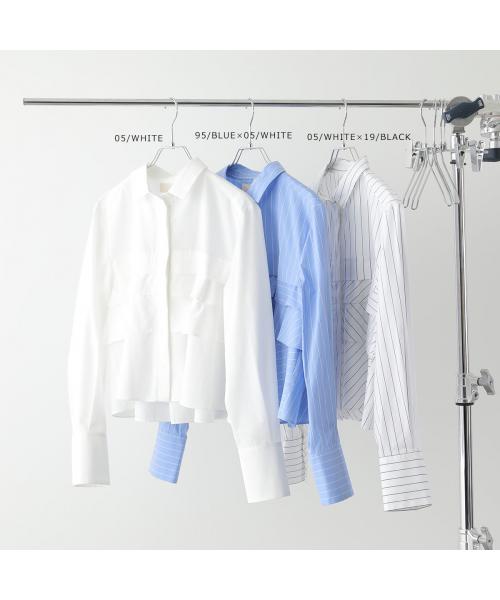 マリリンムーン MARILYN MOON MARILYN MOON ブラウス layered raffle blouse 4254-128 （95/BLUE×05/WHITE） 95/BLUE×05/WHITE