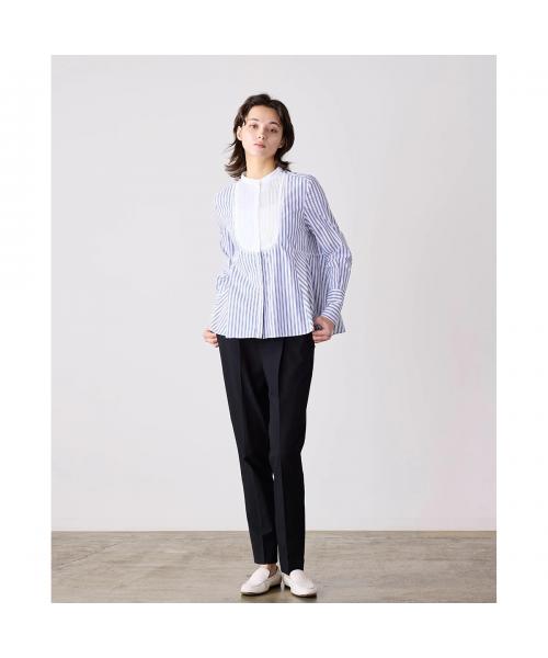 マリリンムーン MARILYN MOON MARILYN MOON SOI-MeME ブラウス 4261-111 ストライプ Aライン （05.WHITE×94.BLUE） 05.WHITE×94.BLUE