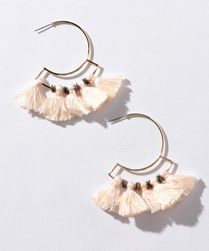 MAYSON GREY 【MAYSON GREY】Tassel Hoop Earrings