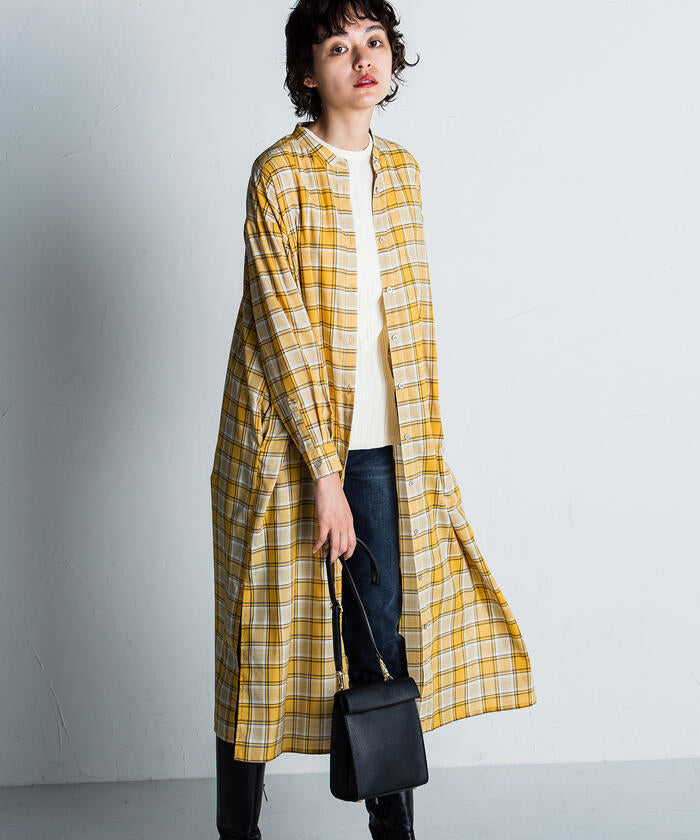 MAYSON GREY 【MAYSON GREY】 Cotton-Like Check Dress