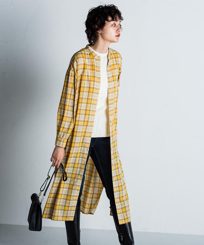 MAYSON GREY 【MAYSON GREY】 Cotton-Like Check Dress