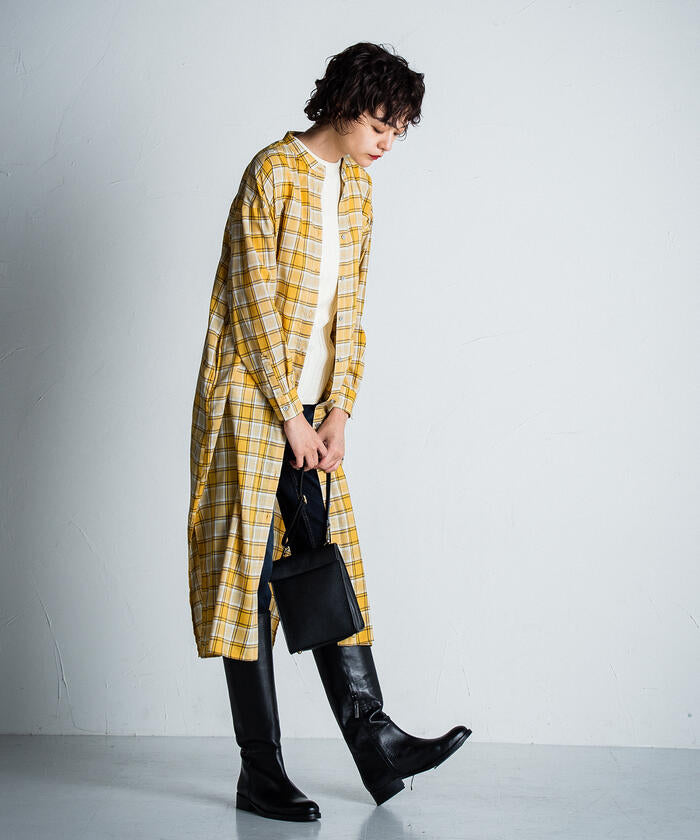MAYSON GREY 【MAYSON GREY】 Cotton-Like Check Dress