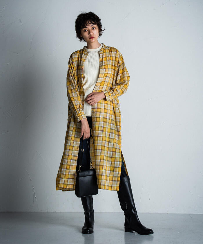 MAYSON GREY 【MAYSON GREY】 Cotton-Like Check Dress