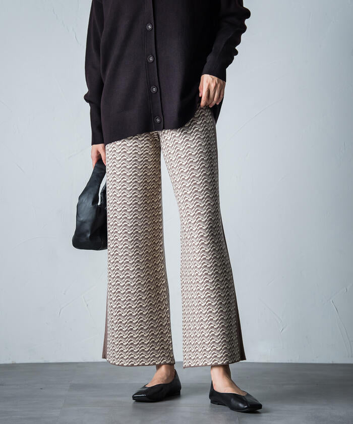 MAYSON GREY 【MAYSON GREY】 Retro Jacquard Pants