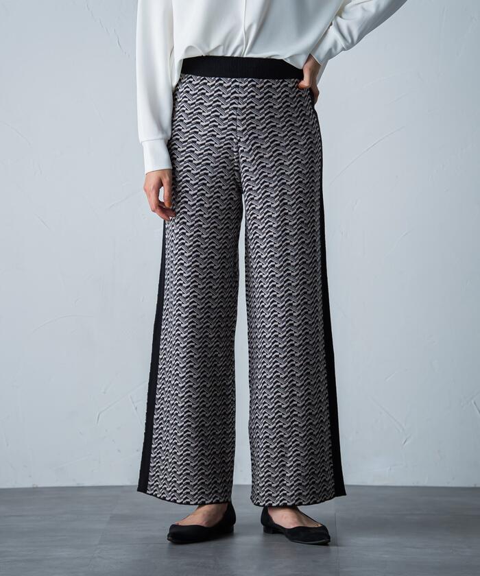 MAYSON GREY 【MAYSON GREY】 Retro Jacquard Pants