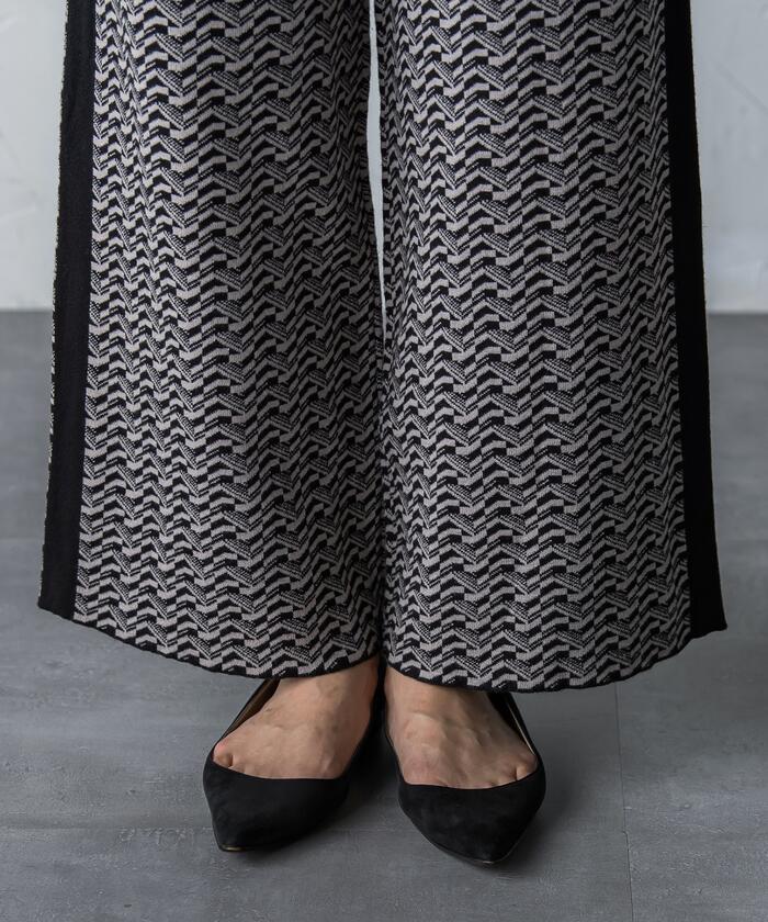 MAYSON GREY 【MAYSON GREY】 Retro Jacquard Pants