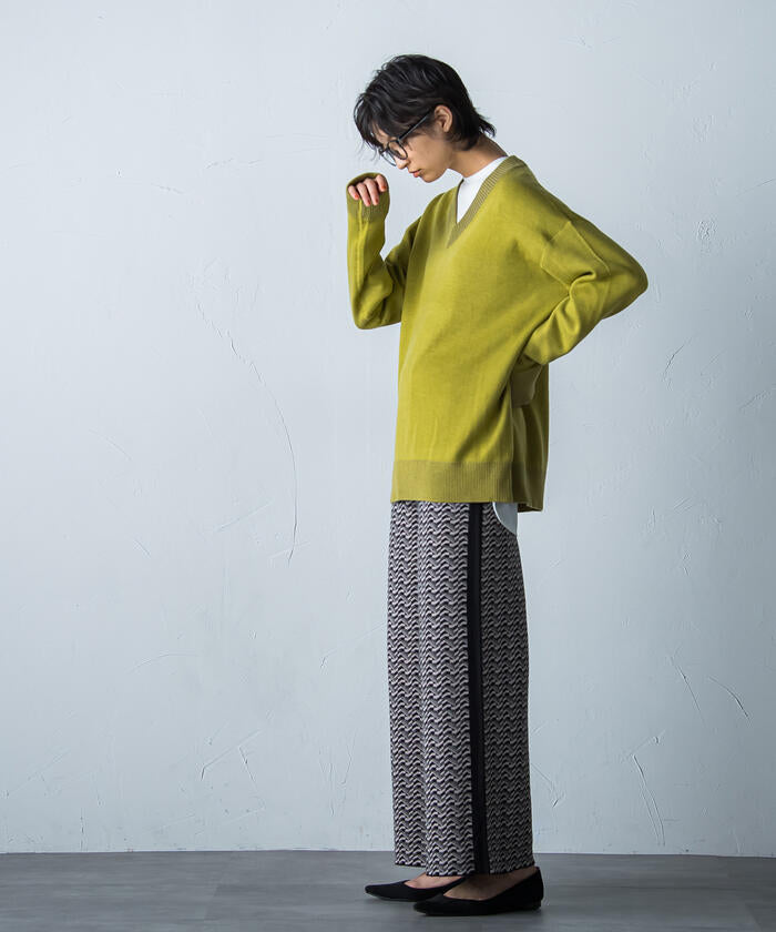 MAYSON GREY 【MAYSON GREY】 Retro Jacquard Pants