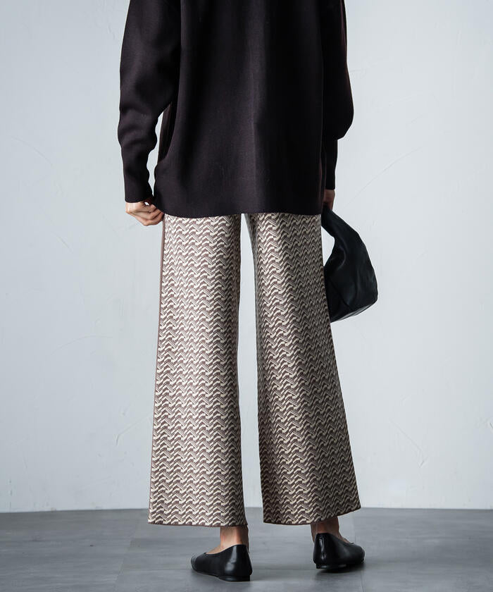 MAYSON GREY 【MAYSON GREY】 Retro Jacquard Pants