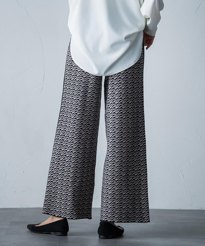 MAYSON GREY 【MAYSON GREY】 Retro Jacquard Pants