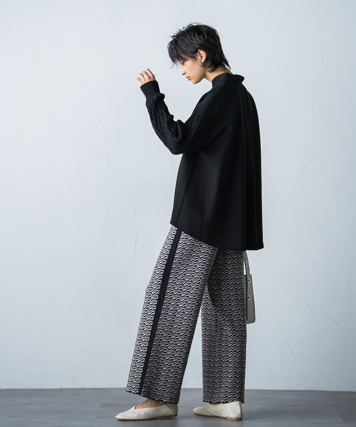 MAYSON GREY 【MAYSON GREY】 Retro Jacquard Pants