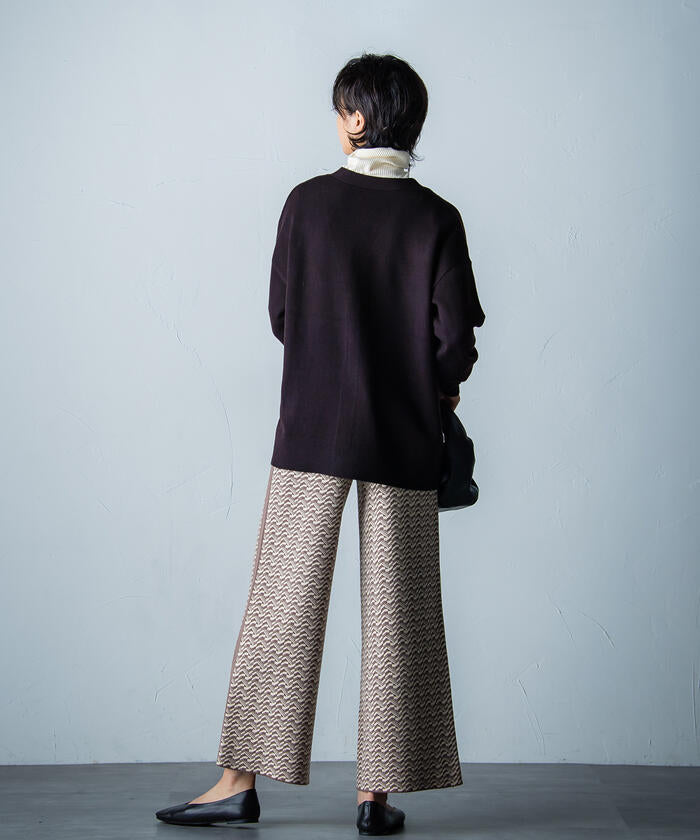 MAYSON GREY 【MAYSON GREY】 Retro Jacquard Pants