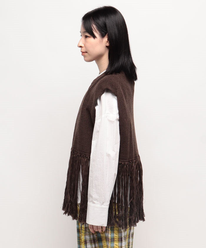 MAYSON GREY 【MAYSON GREY】c*Fringe Knit Vest