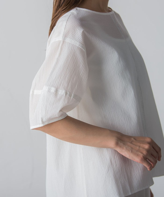 MAYSON GREY Ripple Balloon Sleeve Blouse