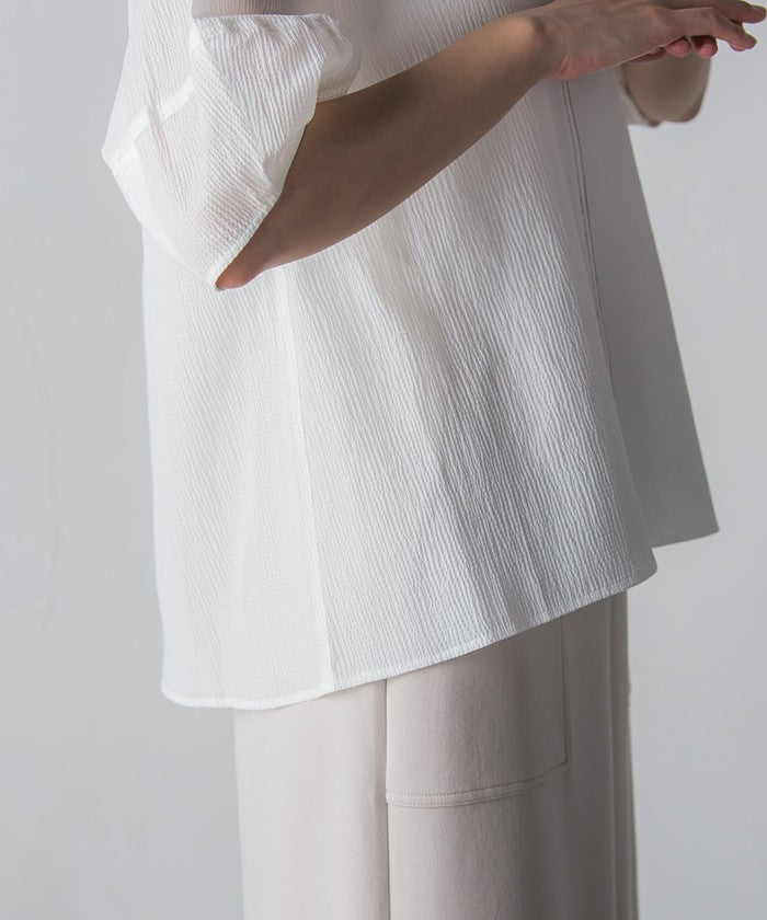 MAYSON GREY Ripple Balloon Sleeve Blouse