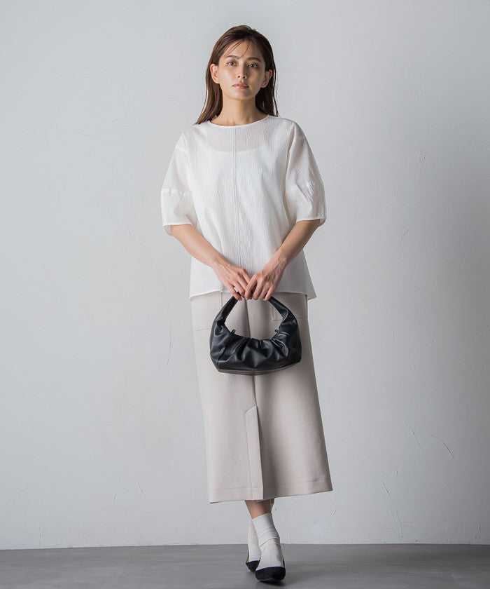 MAYSON GREY Ripple Balloon Sleeve Blouse