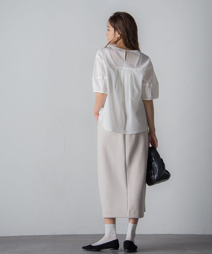 MAYSON GREY Ripple Balloon Sleeve Blouse