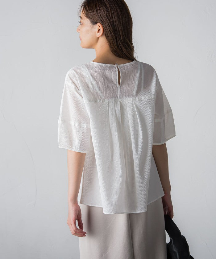 MAYSON GREY Ripple Balloon Sleeve Blouse